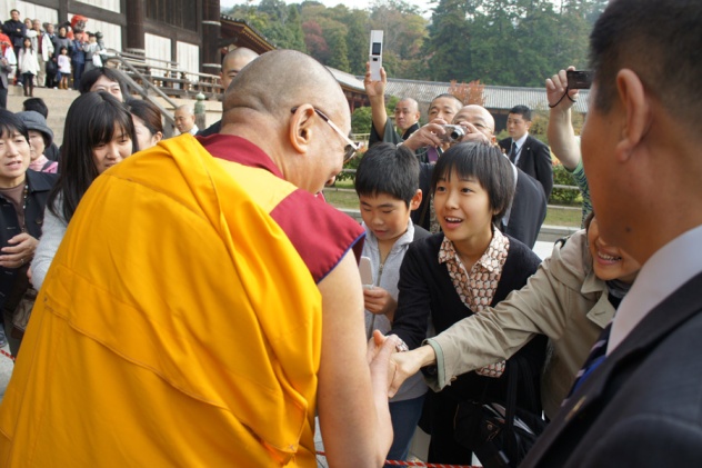 Далай-лама посетил древнюю  буддийскую столицу Нара