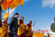 Его Святейшество Далай-лама прибыл в монастрыь Мани Чокор Линг в Равангле, Сикким, Индия, 19 декабря 2010. Фото Тензин Чойджор (Офис ЕСДЛ)