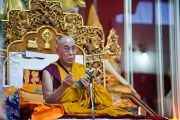 Его Святейшество Далай-лама дал учения в монастыре Дрепунг Лачи в Мандгоде. Индия, 1 февраля 2011. Фото: Тензин Чойджор (Офис ЕСДЛ)