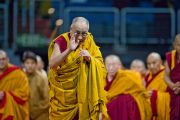 Его Святейшество Далай-лама во время предварительного посвящения Калачакры. Вашингтон, США. 13 июля 2011. Фото: Тензин Чойджор (Офис ЕСДЛ)