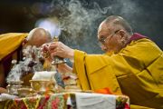 Его Святейшество Далай-лама во время предварительного посвящения Калачакры. Вашингтон, США. 13 июля 2011. Фото: Тензин Чойджор (Офис ЕСДЛ)