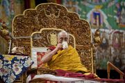 Его Святейшество Далай-лама во время предварительного посвящения Калачакры. Вашингтон, США. 14 июля 2011. Фото: Тензин Чойджор (Офис ЕСДЛ)