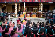 Лобсанг Сенге, глава Центральной тибетской администрации,выступает с заявлением на торжественной церемонии, посвященной 53-й годовщине Тибетского народного восстания. Дхарамсала, Индия. 10 марта 2012 г. Фото: Тензин Чойджор (Офис ЕСДЛ)