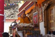 Его Святейшество Далай-лама дарует учения в Дха-Бема, отдаленном районе Ладака, населенном индо-арийскими племенами. Штат Джамму и Кашмир, Индия. 11 августа 2012 г. Фото:  Тензин Такла (Офис ЕСДЛ)