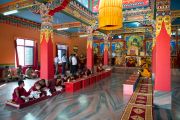 Его Святейшество Далай-лама во время посещения монастыря Ньингма Сангнгак Чойкорлинг. Мандгод, Индия. 2 декабря 2012 г. Фото: Тензин Чойджор (Офис ЕСДЛ)