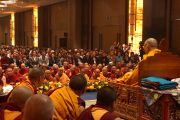 Его Святейшество Далай-лама дарует учения для российских буддистов в Нью-Дели, Индия. 24 декабря 2012 г. Фото: Джереми Рассел (Офис ЕСДЛ)