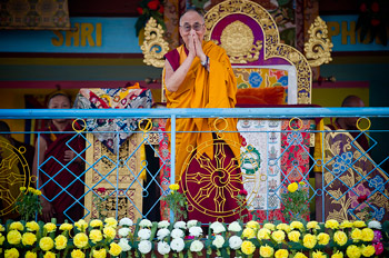Второй день учений Далай-ламы в Салугаре