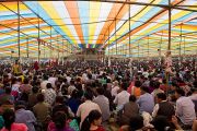Вид на место проведения учений Его Святейшества Далай-ламы в Салугаре. Западная Бенгалия, Индия. 27 марта 2013 г. Фото: Тензин Чойджор (офис ЕСДЛ).