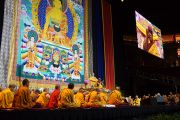Сцена в центре Yum в Луисвилле, где проходили учения Его Святейшества Далай-ламы. Штат Кентукки, США. 20 мая 2013 г. Фото: Джереми Рассел (офис ЕСДЛ)