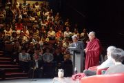 Его Святейшество Далай-лама выступает перед студентами и сотрудниками университета Сиднея, Австралия. 13 июня 2013 г. Фото: Джереми Рассел (офис ЕСДЛ)