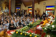 Его Святейшество Далай-лама выступает с речью во вьетнамском буддийском монастыре Вьен Зак. Ганновер, Германия. 20 сентября 2013 г. Фото: Джереми Рассел (офис ЕСДЛ)