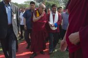 Его Святейшество Далай-лама прибыл на фестиваль Тибета. Гувахати, штат Ассам, Индия. 2 февраля 2014 г. Фото: Тензин Чойджор (офис ЕСДЛ)