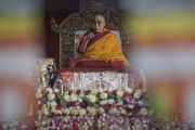 Его Святейшество Далай-лама во время учений в Шиллонге. Штат Мегхалая, Индия. 4 февраля 2014 г. Фото: Тензин Чойджор (офис ЕСДЛ)