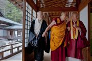 Его Святейшество Далай-лама в храме Конгобудзи. Коясан, Япония. 13 апреля 2014 г. Фото: Тибетский офис в Японии