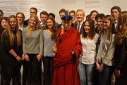 Его Святейшество Далай-лама на встрече со студентами в Нобелевском центре мира. Осло, Норвегия. 9 мая 2014 г. Фото: Джереми Рассел (офис ЕСДЛ)