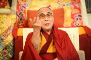 Его Святейшество Далай-лама на встрече в Тибетском доме. Франкфурт, Германия. 13 мая 2014 г. Фото: Manuel Bauer