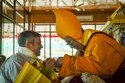 Главный министр штата Дажмму и Кашмир Омар Абдуллах и Его Святейшество Далай-лама в заключительный день 33-го учения Калачакры. Лех, Ладак, штат Джамму и Кашмир, Индия. 13 июля 2014 г. Фото: Мануэль Бауэр.