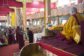 Празднование годовщины учений, дарованных в Таванге, молитва о долголетии Его Святейшества и продолжение учений по ламриму