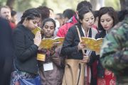 В день ухода в паринирвану Чже Цонкапы Его Святейшество Далай-лама возглавил торжественный молебен в парке "Будда Джаянти". Дели, Индия. 16 декабря 2014 г. Фото: Тензин Чойджор (офис ЕСДЛ)
