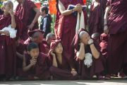 22 декабря 2014 года Его Святейшество Далай-лама прибыл в монастырь Ганден Джанце, где с 23 по 29 декабря он продолжит даровать учения по восемнадцати коренным текстам и комментариям традиции Ламрим. Мундгод, Индия. Фото: Тензин Чойджор (офис ЕСДЛ)