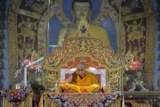 Третий день учений Его Святейшества Далай-ламы по 18 коренным текстам и комментариям традиции Ламрим в монастыре Ганден Джангце. Мундгод, Индия. 25 декабря 2014 г. Фото: Тензин Чойджор (офис ЕСДЛ)