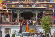 Отъезд Его Святейшества Далай-ламы из монастыря Цечен До Нгаг Чойлинг Сакья. Мундгод, Индия. 29 декабря 2014 г. Фото: Тензин Чойджор (офис ЕСДЛ)