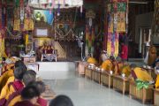 Его Святейшество Далай-лама в монастыре Цечен До Нгаг Чойлинг Сакья. Мундгод, Индия. 29 декабря 2014 г. Фото: Тензин Чойджор (офис ЕСДЛ)