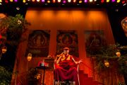 Его Святейшество Далай-лама читает лекцию "Сила через сострадание и единение" в конференц-центре "Белла". Дания, Копенгаген. 11 февраля 2015 г. Фото: Элона Шегрен.