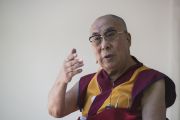Его Святейшество Далай-лама выступает на саммите "Вершины ума" на ранчо "Лас-Ломас" в Сильверадо. Штат Калифорния, США. 4 июля 2015 г. Фото: Тензин Чойджор (офис ЕСДЛ)