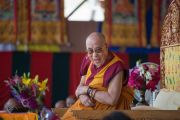 Его Святейшество Далай-ламы во время лекции в школе Джамьянг. Ле, Ладак, штат Джамму и Кашмир, Индия. 28 июля 2015 г. Фото: Тензин Чойджор (офис ЕСДЛ)