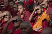 Во время выступления Его Святейшества Далай-ламы на торжественном открытии летней сессии Высшего буддийского совета. Ле, Ладак, штат Джамму и Кашмир, Индия. 29 июля 2015 г. Фото: Тензин Чойджор (офис ЕСДЛ)