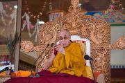 Его Святейшество Далай-лама дарует учения. Ле, Ладак, штат Джамму и Кашмир, Индия. 30 июля 2015 г. Фото: Тензин Чойджор (офис ЕСДЛ)