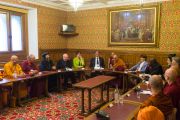 Его Святейшество Далай-лама выступает на межрелигиозной встрече в Палате лордов. Лондон, Великобритания. 21 сентября 2015 г. Фото: Иан Камминг