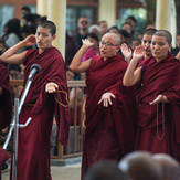 В Дхарамсале монахини провели показательный философский диспут для Далай-ламы в рамках собрания Джанг Гончо