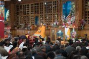 Его Святейшество Далай-лама возглавляет молебен в храме Джоканг. Ле, Ладак, штат Джамму и Кашмир, Индия. 27 июля 2016. Фото: Тензин Чойджор (офис ЕСДЛ)