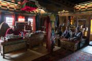 Его Святейшество Далай-лама обедает с королевской семьей Ладака во дворце Стока. Сток, Ладак, штат Джамму и Кашмир, Индия. 8 августа 2016 г. Фото: Тензин Чойджор (офис ЕСДЛ)