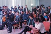 Журналисты монгольских СМИ во время пресс-конференции Его Святейшества Далай-ламы. Улан-Батор, Монголия. 23 ноября 2016 г. Фото: Тензин Такла (офис ЕСДЛ)
