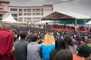 Вид на сцену во время торжественной церемонии открытия Института высшего образования под эгидой Далай-ламы. Бангалор, штат Карнатака, Индия. 14 декабря 2016 г. Фото: Тензин Чойджор (офис ЕСДЛ)