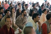 Слушатели во время первого дня учений Его Святейшества Далай-ламы, организованных по просьбе фонда «Видьялока». Нью-Дели, Индия. 3 февраля 2017 г. Фото: Тензин Чойджор (офис ЕСДЛ)