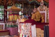 Его Святейшество Далай-лама дарует учения на площадке при храме Йига Чойзин. Таванг, штат Аруначал-Прадеш, Индия. 10 апреля 2017 г. Фото: Тензин Чойджор (офис ЕСДЛ)