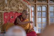 Его Святейшество Далай-лама дарует учения в монастыре Дискет. Дискет, долина Нубра, штат Джамму и Кашмир, Индия. 13 июля 2017 г. Фото: Тензин Чойджор (офис ЕСДЛ)