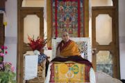 Его Святейшество Далай-лама дарует учения в монастыре Самтенлинг. Сумур, долина Нубра, штат Джамму и Кашмир, Индия. 14 июля 2017 г. Фото: Тензин Чойджор (офис ЕСДЛ)