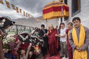 Его Святейшество Далай-лама прибывает в монастырь Матхо. Ле, Ладак, штат Джамму и Кашмир, Индия. 20 июля 2017 г. Фото: Тензин Чойджор (офис ЕСДЛ)