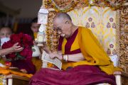 Его Святейшество Далай-лама дарует посвящение долгой жизни Белой Тары. Ле, Ладак, штат Джамму и Кашмир, Индия. 30 июля 2017 г. Фото: Тензин Чойджор (офис ЕСДЛ)