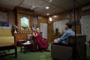 Его Святейшество Далай-лама дает интервью для немецкого телеканала ARD в своей резиденции в Дхарамсале. Дхарамсала, Индия. 25 августа 2017 г. Фото: Тензин Чойджор (офис ЕСДЛ)