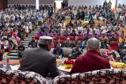 Вид на зал во время ежегодной церемонии вручения наград Правительственного колледжа с участием Его Святейшества Далай-ламы. Дхарамсала, Индия. 5 декабря 2017 г. Фото: дост. Тензин Джампель.