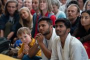 Некоторые из более чем 1200 индийских и иностранных туристов во время встречи с Его Святейшеством Далай-ламой. Дхарамсала, Индия. 9 июня 2018 г. Фото: Тензин Чойджор.